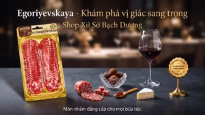 Salami thái lát Braunschweig Egoryevskaya KGF 100g Thưởng thức Salami thái lát Braunschweig Egoryevskaya với rượu vang