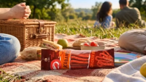 Salami dây gà nướng Auchan 70g Salami dạng dây gà nướng Auchan nhập khẩu Nga