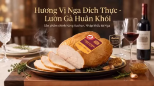 Lườn ngỗng hun khói Nga Auchan Cách áp chảo lườn ngỗng hun khói Nga cháy cạnh vàng ươm