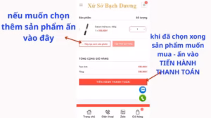 Tại trang giỏ hàng, bạn hãy lựa chọn "Số lượng" sản phẩm muốn mua.