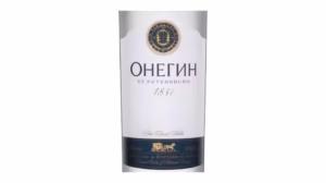 Rượu Vodka Onegin 1 lít Chi tiết nhãn chai rượu Vodka Onegin Nga dập nổi năm 1831