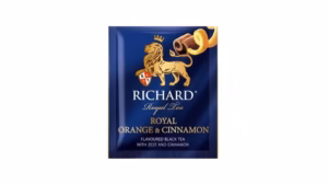 Trà Đen Richard Royal Orange & Cinnamon Hộp 25 Gói – Hương Cam & Quế Thành phần chi tiết trên vỏ hộp trà Richard hương cam quế nội địa Nga