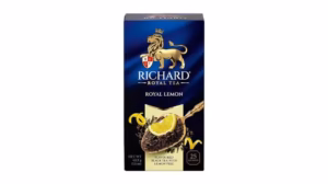 Trà Đen Richard Royal Lemon Chanh Vàng Hương Thảo 25 Túi Lọc Chi tiết bao bì và xuất xứ thương hiệu trà hoàng gia Richard Royal Lemon của Nga