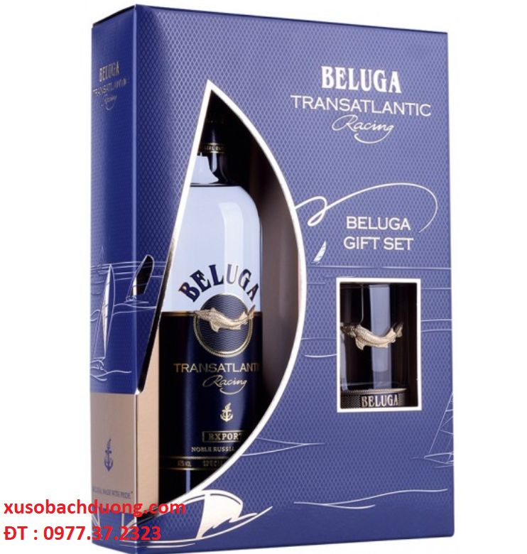 rượu vodka beluga xanh transatlantic hộp giấy cốc
