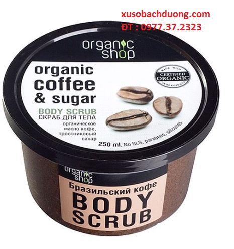 Tẩy da chết toàn thân Organic Coffee Sugar Body Scrub