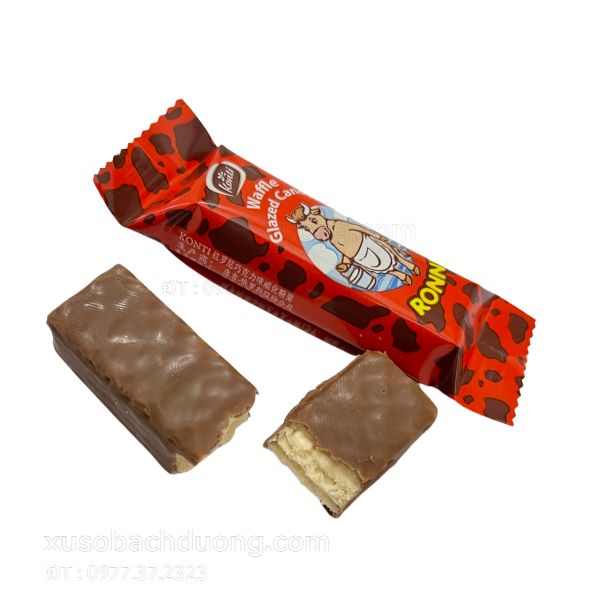 Bánh Xốp Bò Đỏ Hiệu Waffle Glazed Candy Ronni của Nga