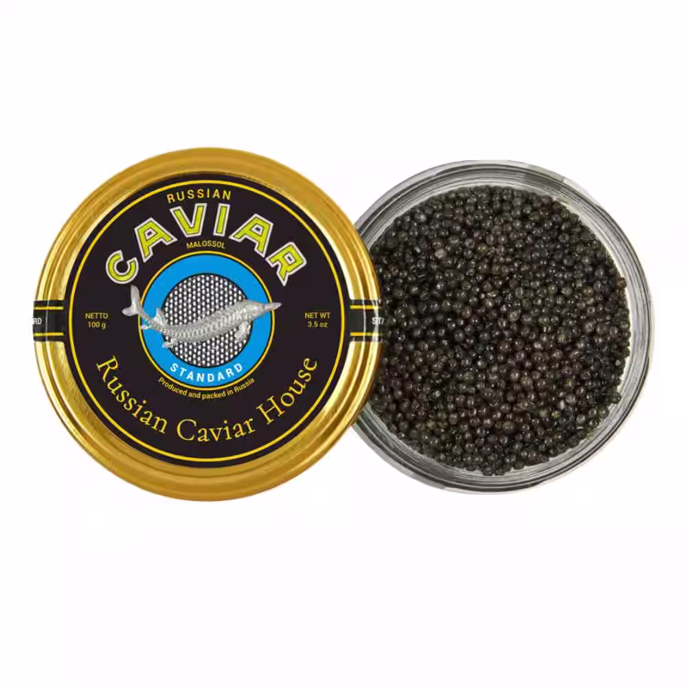 Trứng cá tầm đen 100g Standard Russian Caviar House chính hãng của Nga