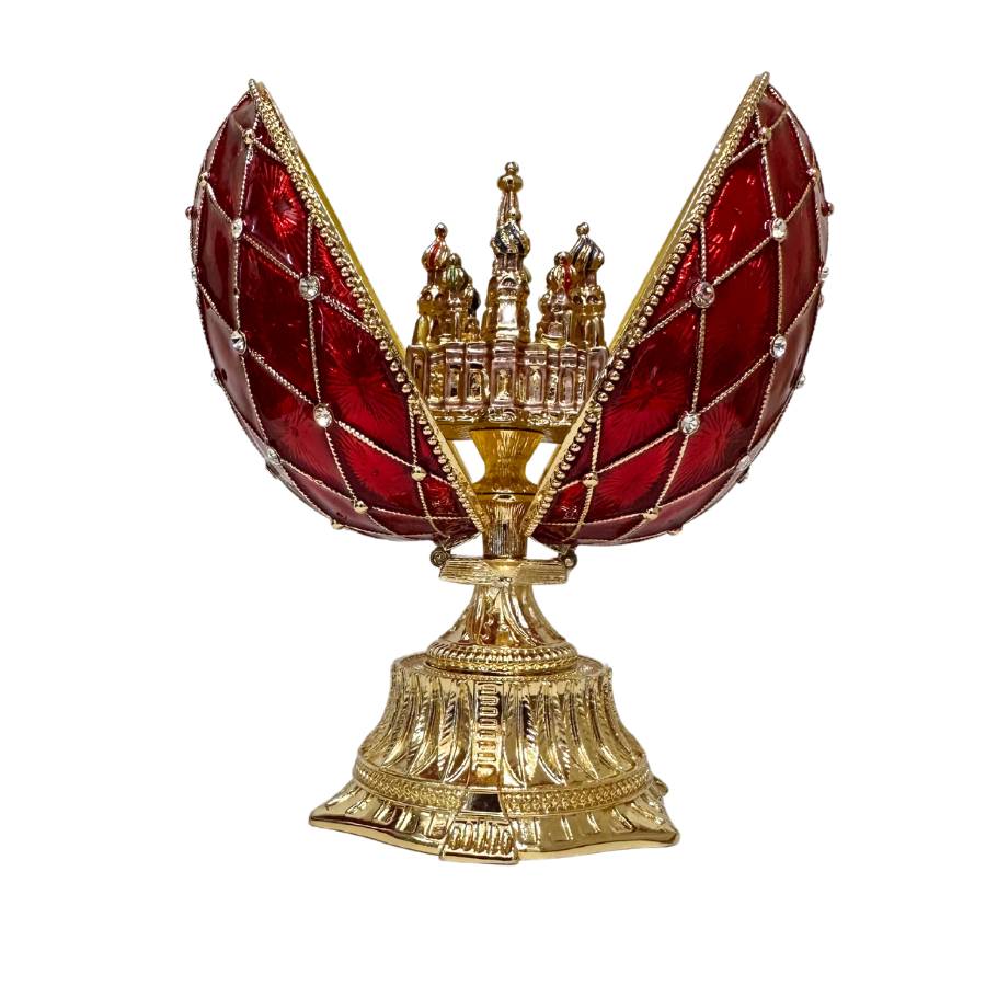 Trứng phục sinh Faberge mầu đỏ