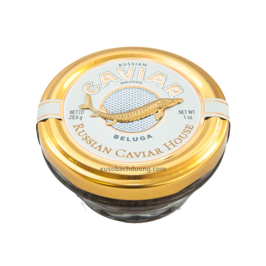 Trứng cá tầm đen 28,6g Beluga Caviar Russian House