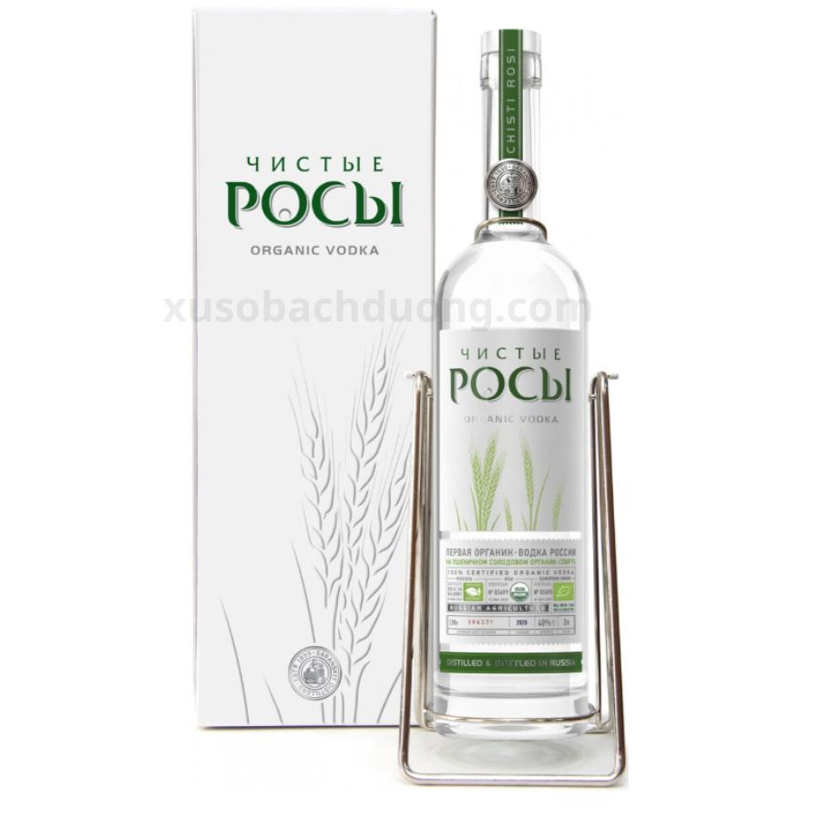 Rượu Vodka hữu cơ Chistye Rosy Organic 3 lít có giá treo